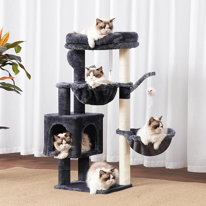 Heybly Cat Tree, 39.4 Inches Tower Condo - Image 3