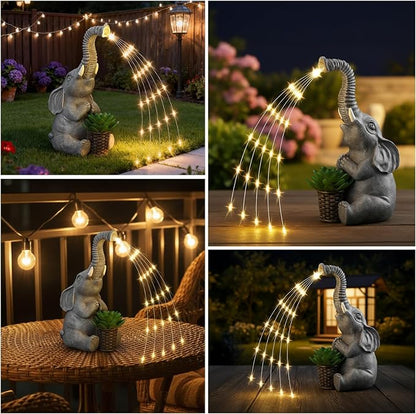 Lyeasw Solar Garden Decor Elephant Statues – Birthday Gifts - Image 8