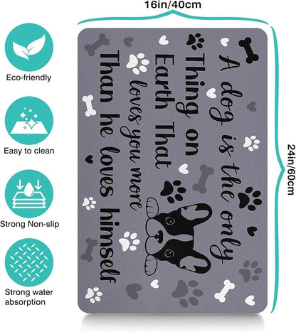 Pet Feeding Mat for Floors Waterproof Dog Mat for Food and Water Absorbent - Image 4