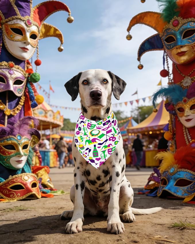 PET SHOW 50 Pack Mardi Gras Dog Bandanas Bulk - Image 8