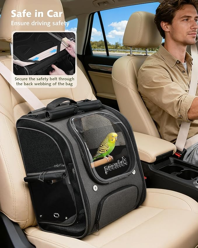 Pecute Bird Backpack Carrier for Small Birds, Bird Carrier - Image 7