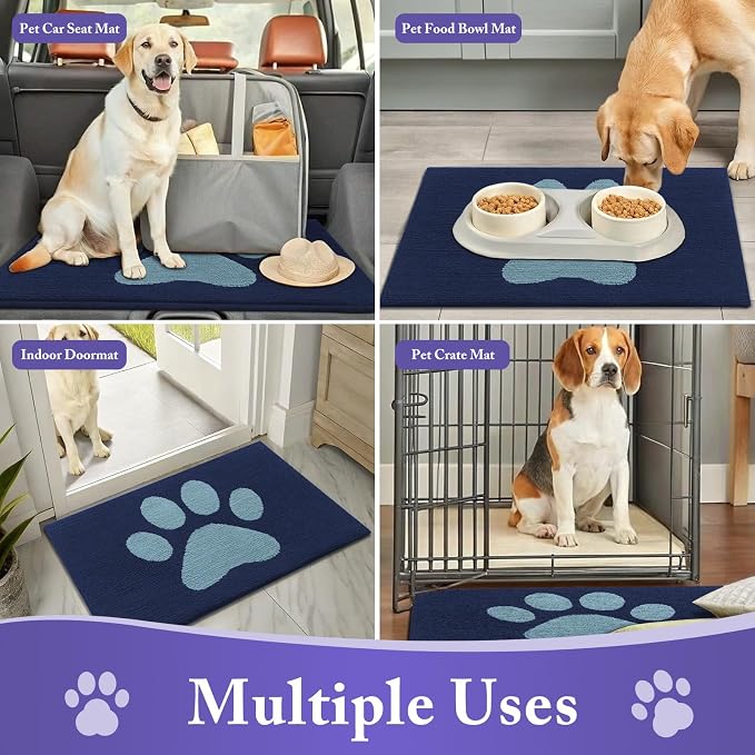 Buganda Dog Door Mat for Muddy Paws, Absorbent Dirt Trapper Non Slip Indoor - Image 8