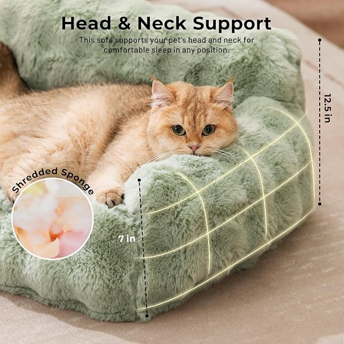 Dog Couch Bed - Fluffy Dog Sofa, Large Orthopedic Pet Sofa Bed - Image 3
