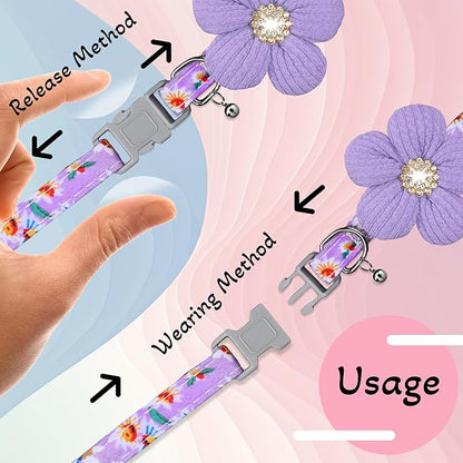 Medium Dog Collar with Flower, Dog Collars - Image 5