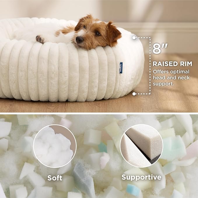 Bedsure ComfyFleece™ Donut Small Dog Bed - Image 2