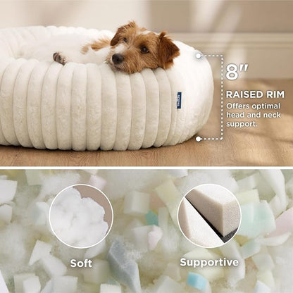 Bedsure ComfyFleece™ Donut Small Dog Bed - Image 2