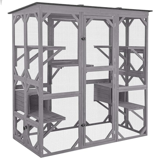 Aivituvin Cat House Outdoor Catio Kitty Enclosure by Aivituvin