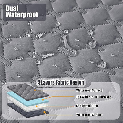 Smiry Waterproof Dog Bed Cover Blanket, Soft Reversible Pet Blanket, Washable - Image 2