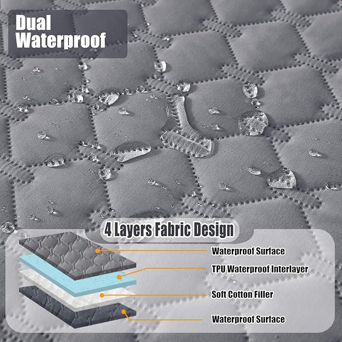 Smiry Waterproof Dog Bed Cover Blanket, Soft Reversible Pet Blanket, Washable - Image 2