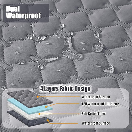 Smiry Waterproof Dog Bed Cover Blanket, Soft Reversible Pet Blanket, Washable - Image 2