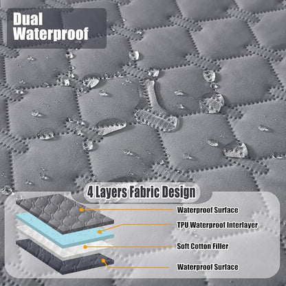 Smiry Waterproof Dog Bed Cover Blanket, Soft Reversible Pet Blanket, Washable - Image 2