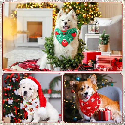 Abbylike 50 Pcs Christmas Dog Bandanas Bulk Xmas Bandanas - Image 7