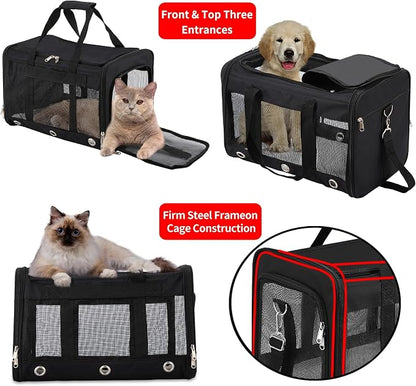 Soft Sided Cat/Dog Carrier，Collapsible Mesh Pets Travel Carriers - Image 6