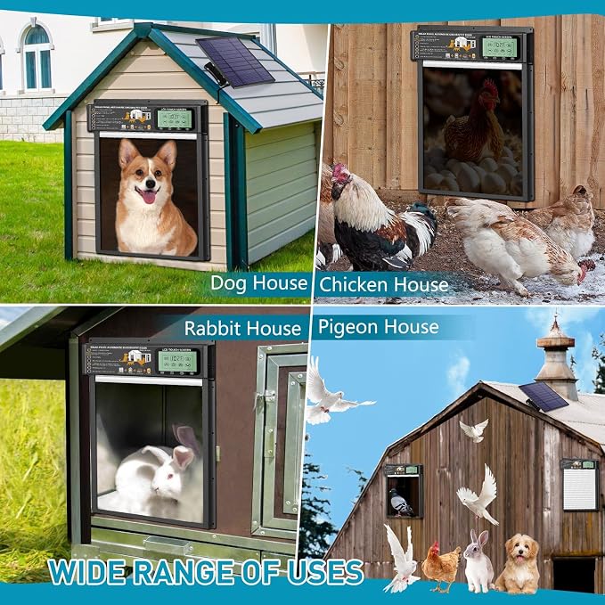 Automatic Pet Door, Dog Door Radar, Timer & Light Sensor Modes, Solar & USB - Image 7