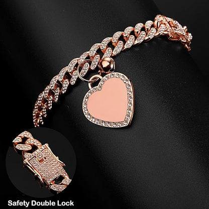 Hillban Dog Chain Gold-Plated Diamond Collar - Image 3