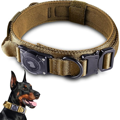 2025 Upgrade Waterproof AirTag Dog Collar, Military Tactical Dog Collar by ODOKELE