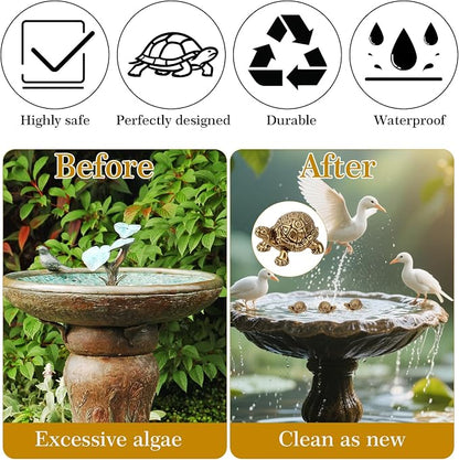 4pcs Mini Turtle Shape Copper Bath Disk Ornaments Decorations, Copper Bird Bath - Image 4