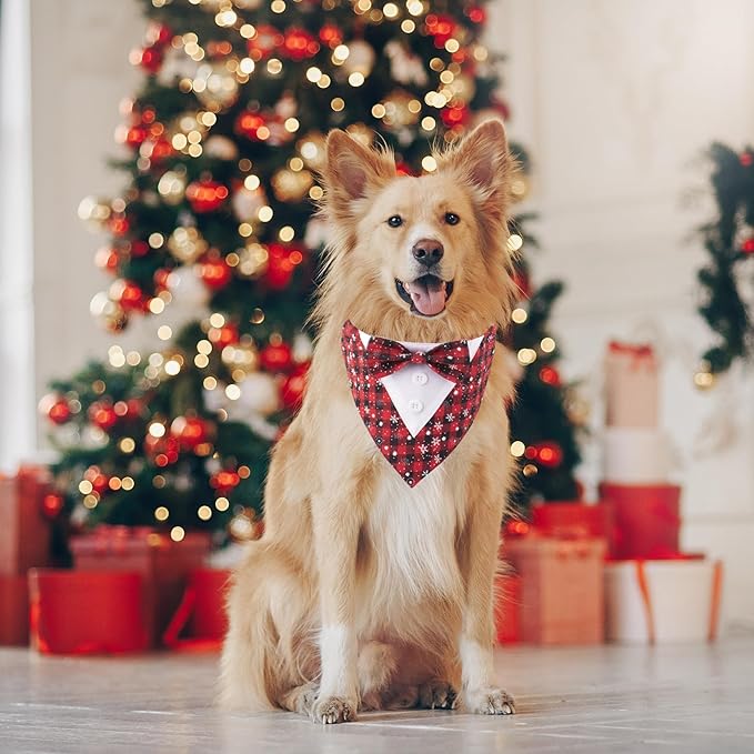 ADOGGYGO Christmas Dog Tuxedo Bandana - Image 3