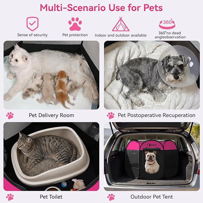 Dog Playpen, Medium Puppy Pet Playpen, Dog Crate Tent Cage Indoor/Outdoor - Image 3