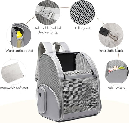 Pet Backpack Carrier ，Large Cat Carrier Backpack Up to 20 Lbs - Image 9