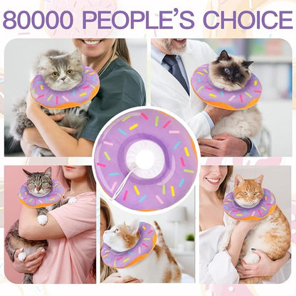 Cat Cone Collar Soft, Cute Cat Donut Collar After Surgery, Adjustable Kitten - Image 6