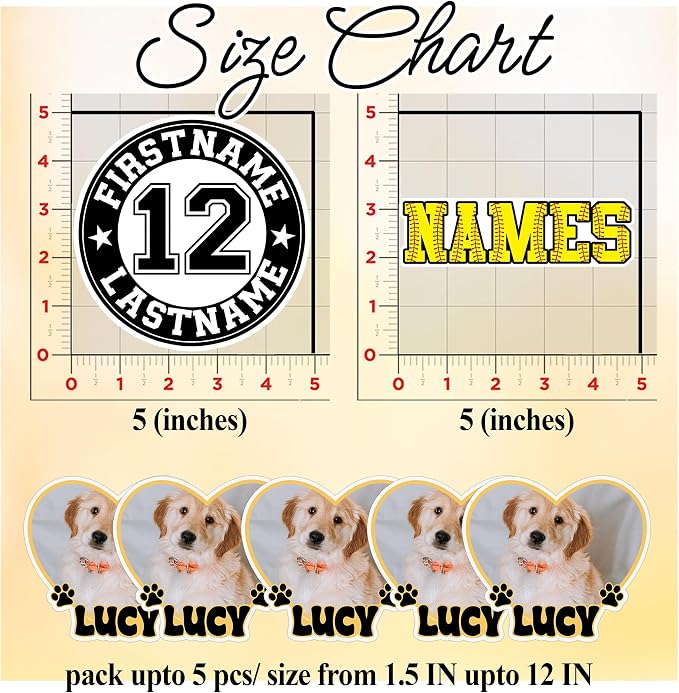 Custom Pet Photo Heart Sticker Personalized Pet Name Decal Cute Pawprint Design - Image 6