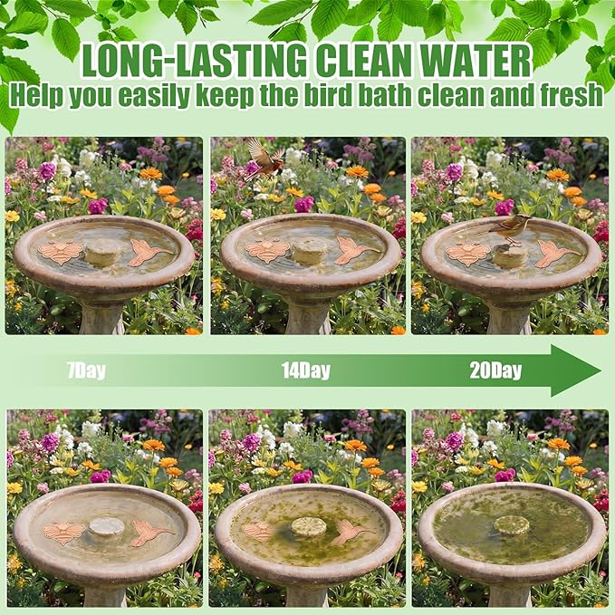 4 Pack Bird Bath Copper Disk Bird Bath Purification Disk - Image 6