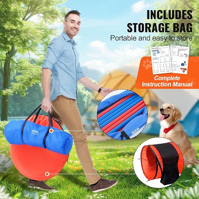 VEVOR Dog Agility Training Equipment, Dog Obstacle Course Backyard Set - Image 5