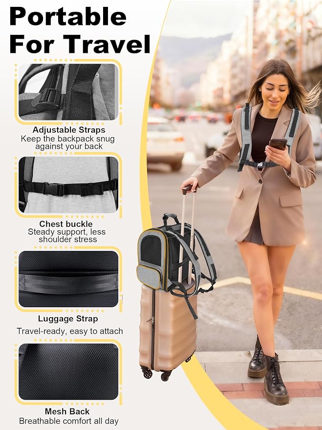 Expandable Cat Carriers for Cats and Small Dogs, Travel Bag - Image 5