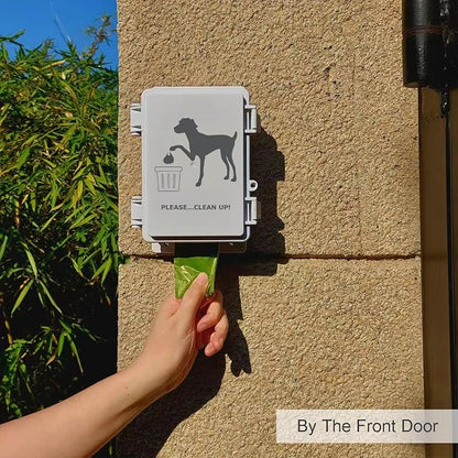 Dog Poop Bag Holder Outdoor Wall Mounted Doggie Poop Bags Storage Dispenser - Image 2