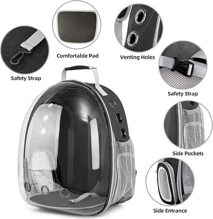 Pet Backpack Carrier, Bubble Backpack Cat Carrier, Pets and Small Dogs - Image 4