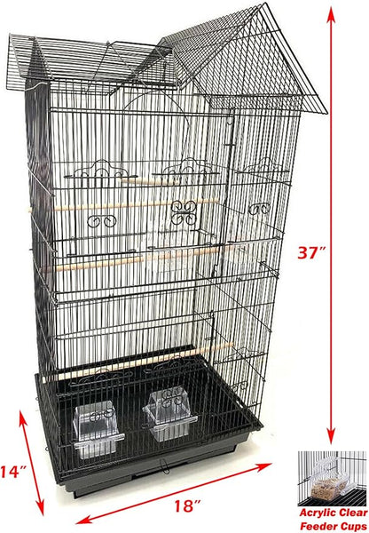 38-Inch Double Roof Top Large Flight Bird Cage - Image 2