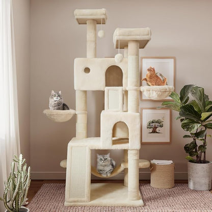 SHA CERLIN 65in Larger Cat Tree Tower Condo - Image 2