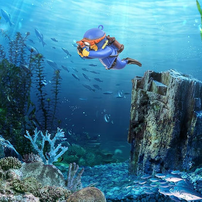 onesimcr Floating Fish Tank Decorations, Aquarium Decorations, Lovely Diver - Image 7