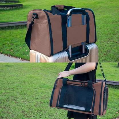 Soft Sided Carrier for Small Medium Cats Dogs, TSA Airline Approved Collapsible - Image 6