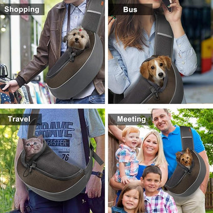 FDJASGY Pet Sling Carrier for Small Dogs Cats, Breathable Mesh Travelling Hand - Image 6
