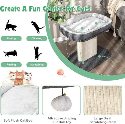 Tangkula Cat Tree for Indoor Cats, 2-Tier Cat Tower - Image 3