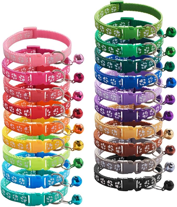 Puppy Collars, Soft Nylon Litter Identification Dog Collars by Flymind