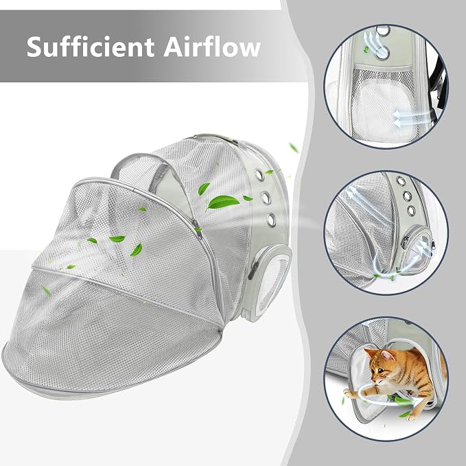 Cat Backpack Carrier Back Expandable Bubble Pet Carrier Backpack - Image 7