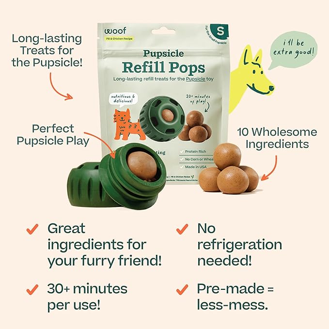 WOOF Pupsicle Refill Pops, Delicious Long Lasting Dog Treats, Pre-Made Pupsicle - Image 3