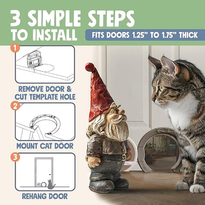 Gnome® Door Cat Door for Interior Doors - Image 4