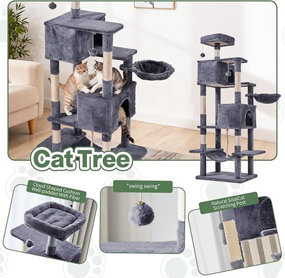 Cat Tree for Indoor Cats, 66 Inches Cat Tower - Image 5