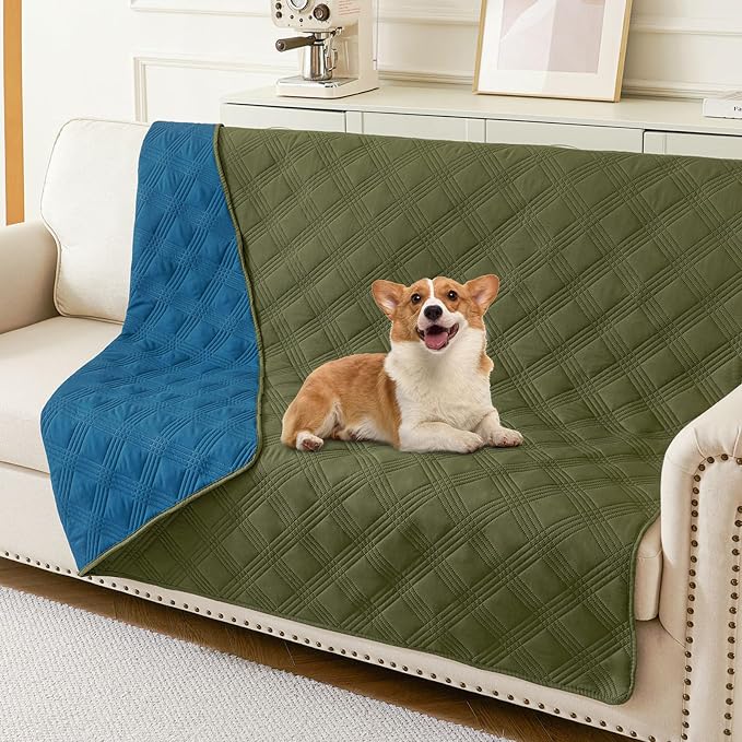 hyha Waterproof Dog Blanket, Reversible Pet Bed Blanket, Soft Sofa Couch Cover by hyha