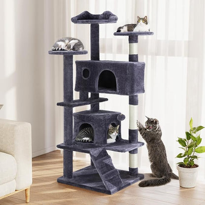 54 Inches Cat Tree Tower, Cat Tree Tower Condo - Image 3
