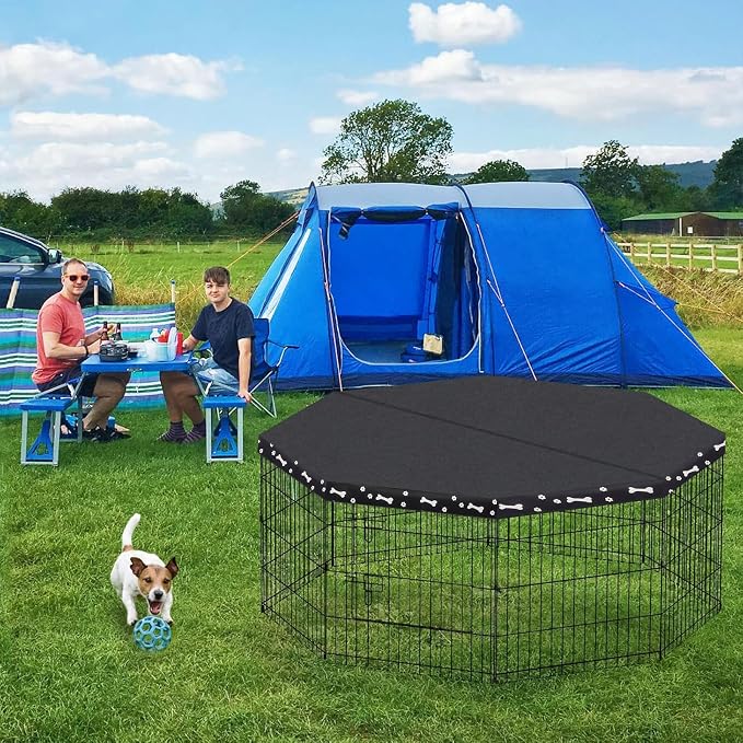 Dog Pen Pet Playpen Dog Fence Indoor Foldable Metal Wire Exercise Puppy Play - Image 6