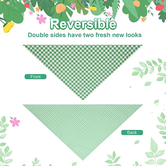 Dog Bandana Green Small 1PCS, Summer Spring Scarf - Image 6