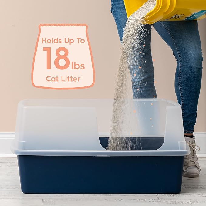 IRIS USA XX-Large Side Entry Cat Litter Box, Open Top Extra Large Litter Box - Image 7