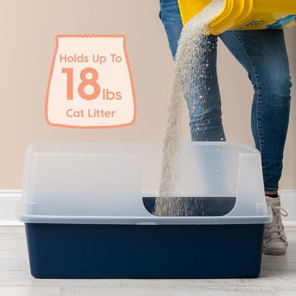 IRIS USA XX-Large Side Entry Cat Litter Box, Open Top Extra Large Litter Box - Image 7