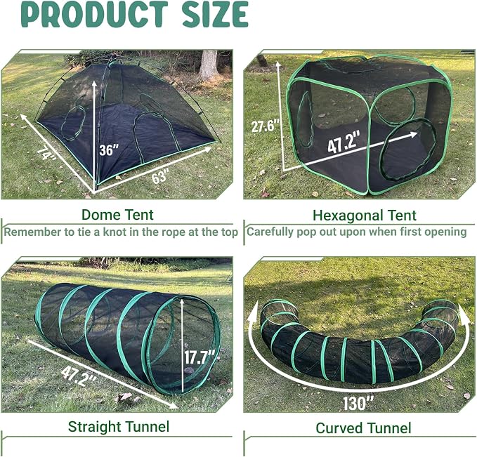 Cat Tents for Outside, Foldable Pet Playpen - Image 2