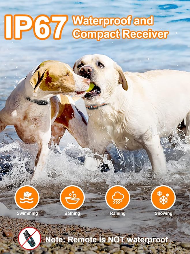 Bousnic Dog Shock Collar 2 Dogs - 3300 ft Waterproof Training Collar - Image 4
